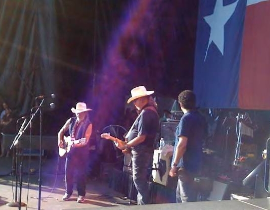 Willie, Ray Benson, & Mickey at Willie's annual 4th of july picinic in Austin.