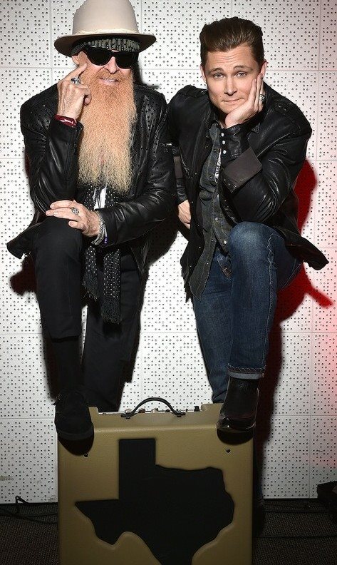 Frankie Ballard with THE Rev. Billy F. Gibbons & Billy’s Del Rio...the coolest cats in ANY room!
