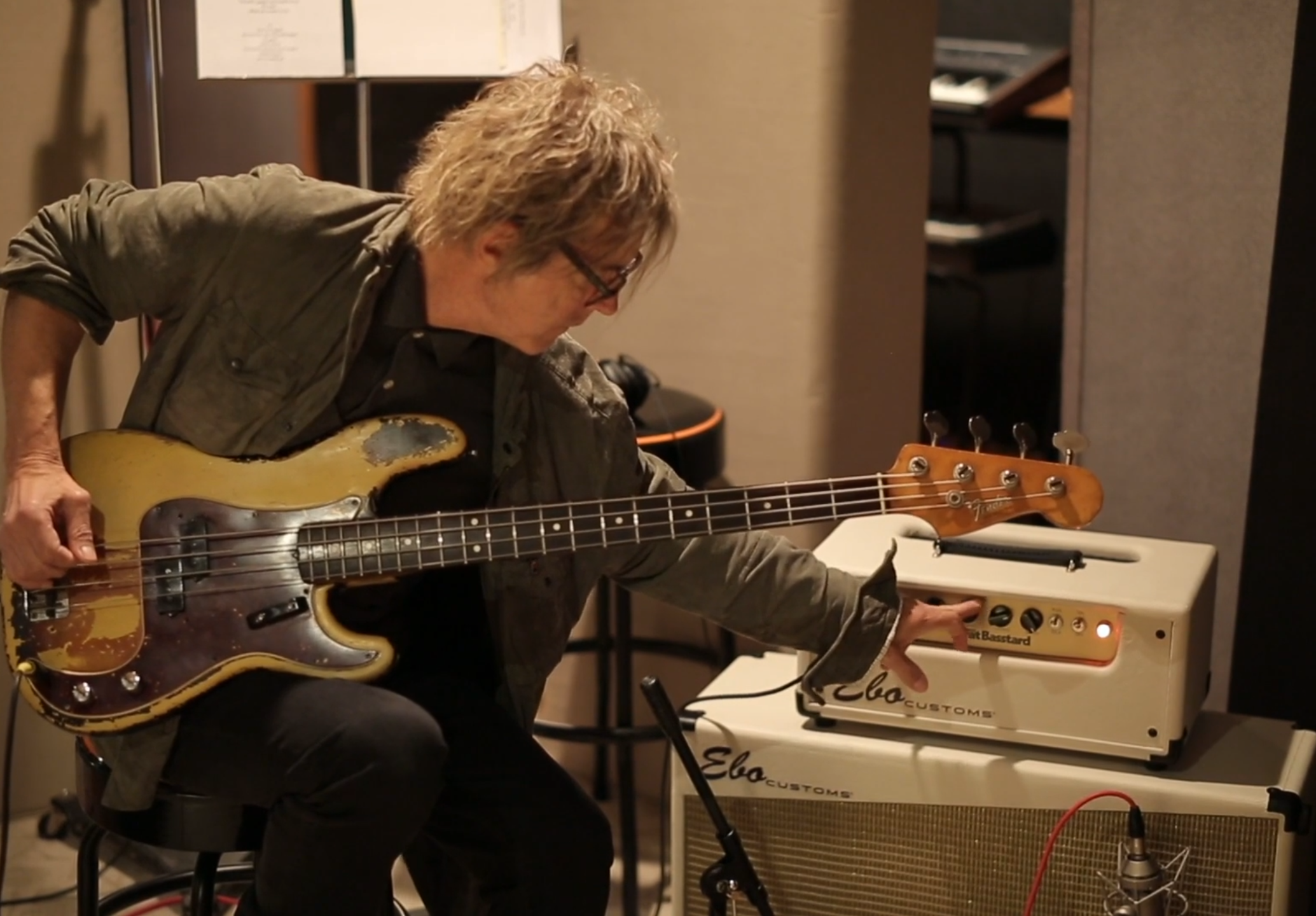 Tom Petersson dialing in the Fat Basstard at Love Shack