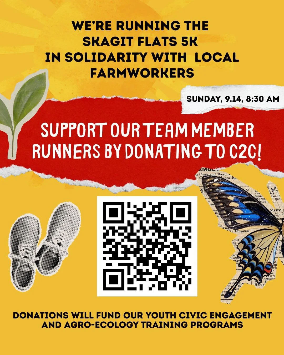 Support C2C&rsquo;s team team member runners as they run the Skagit Flats 5k this morning in solidarity with local farmworkers! All donations will fund our youth civic engagement programs and agro-ecology training programs. @skagitrunners_runthevalle