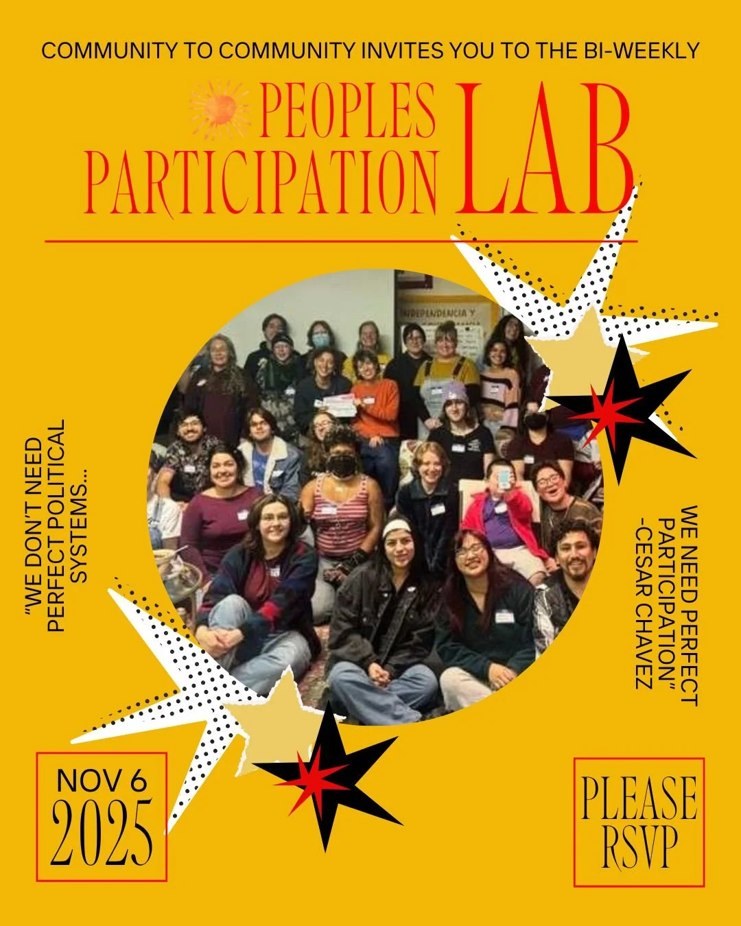 Please join us at our next People's Participation Lab November 6 in our new Centro on Cornwall Ave in downtown Bellingham! Our labs this month will focus on incarceration in Whatcom County both the current jail and the large one our county government