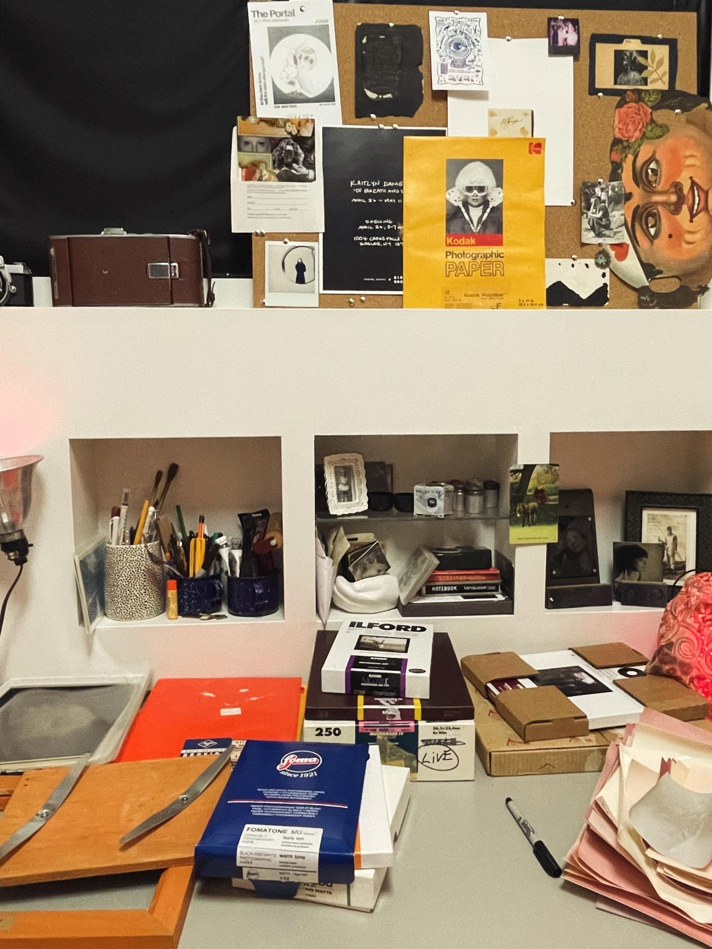 Bless this mess! Creative chaos ensues as I prep for 2 big exhibitions opening in May. (Details to come) Catch a glimpse of the madness, if you dare 
🖤 - Kaitlyn