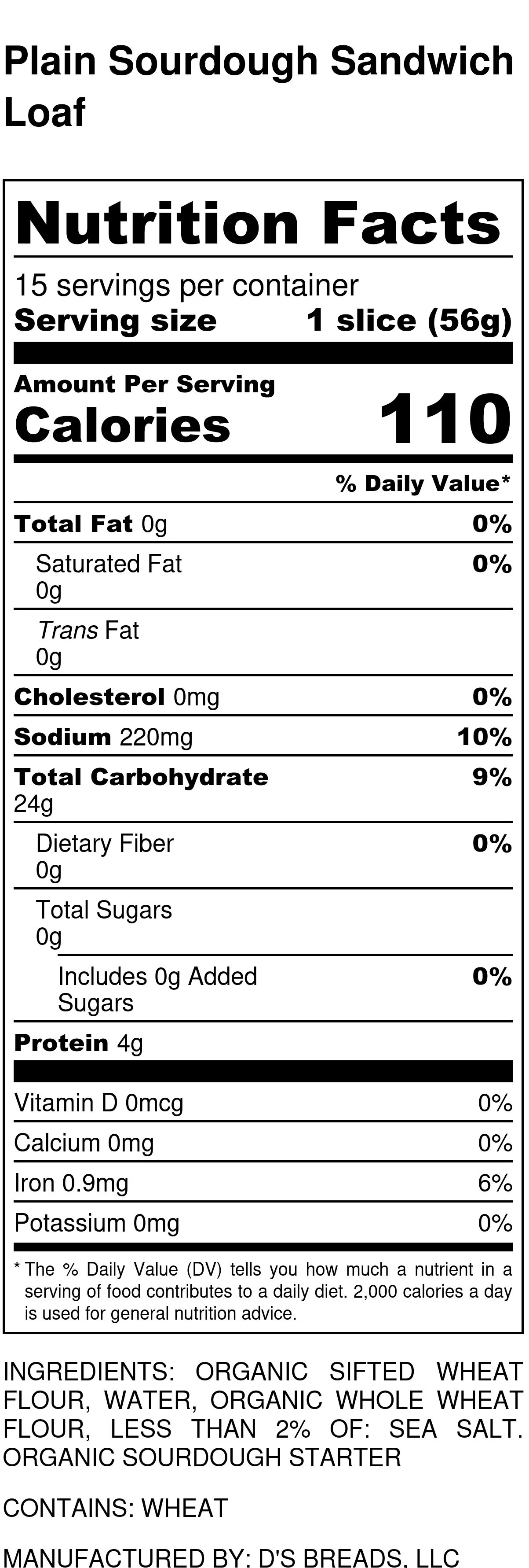 Plain Sourdough Sandwich Loaf - Nutrition Label.jpg