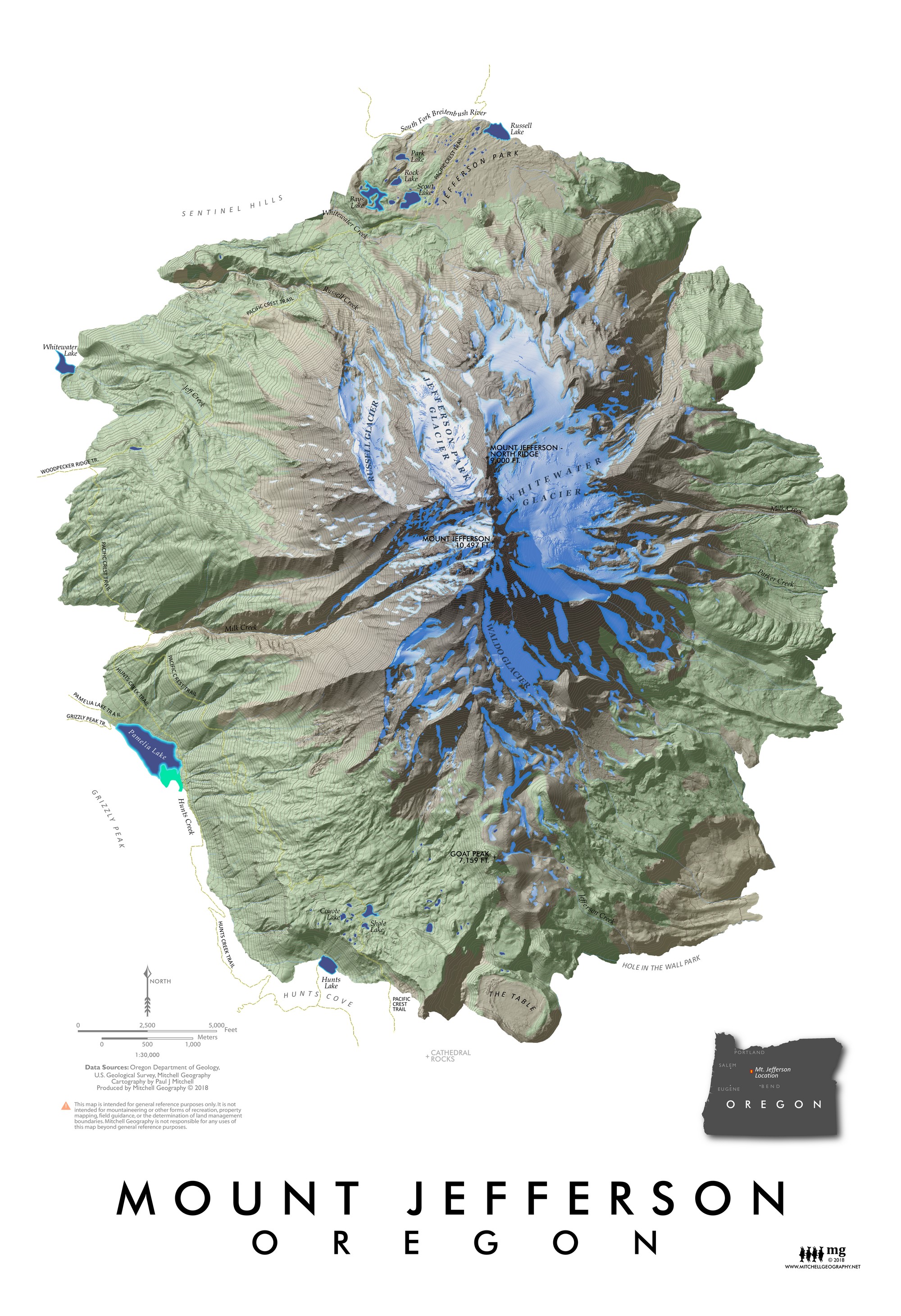 Mount Jefferson Oregon Mitchell Geography