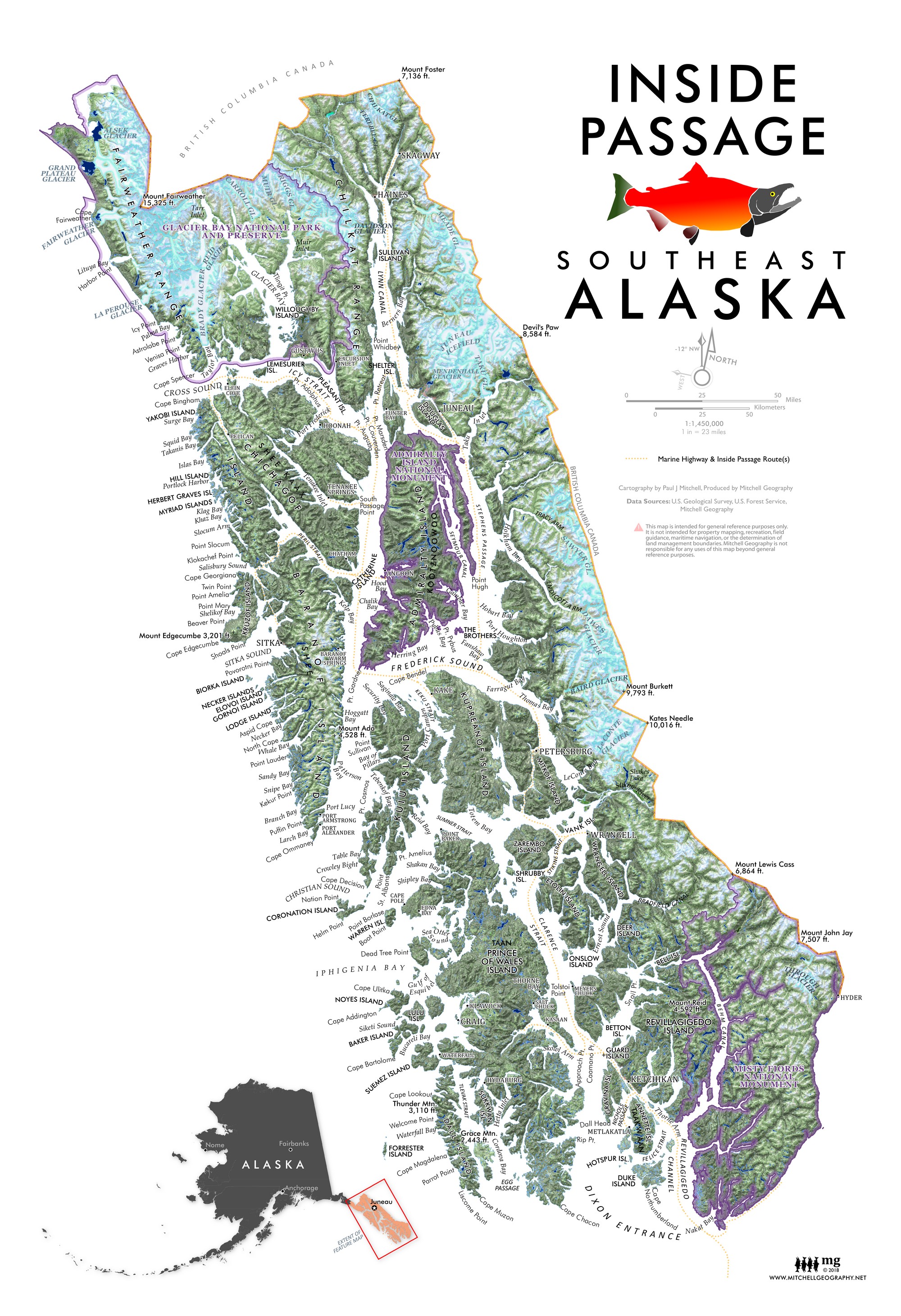 Inside Passage Southeast Alaska Mitchell Geography