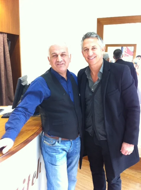 Gary Lineker during a fitting at our shop