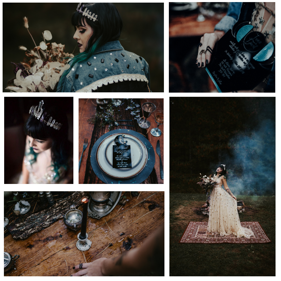 W O O D L A N D W I T C H Photographe/Photographer Jay Zack Eli Photographe Fleurs/Flowers Hellébore Créations Florales Planification, stylisme, lieu, location / Planning, styling, venue, rentals Le Coeur Bohème Gateau /Cake Bayard Gateaux Papeterie / Paper Goods Mademoiselle D Robe / Dress Dream it yourself boutique Hair and MUA Luxelooksbyleah Bijoux / Accessories Luna Corvus Jean Jacket Jijijackets