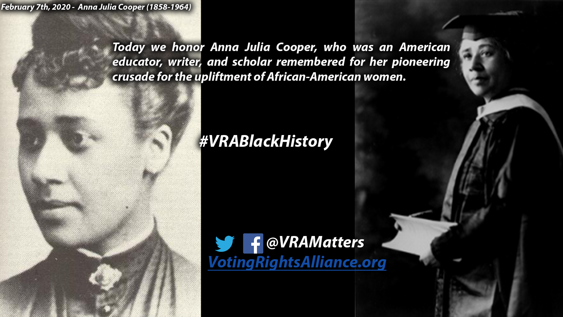 February 7 - Anna Julia Cooper (1858-1964)