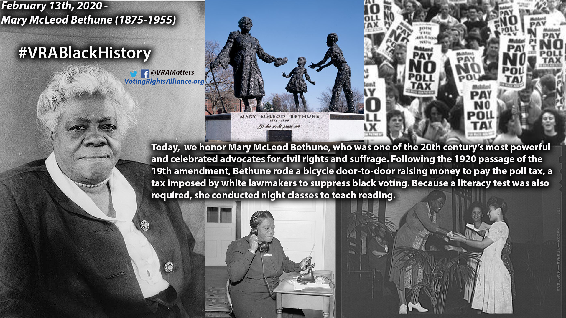 February 13 - Mary McLeod Bethune (1875-1955)