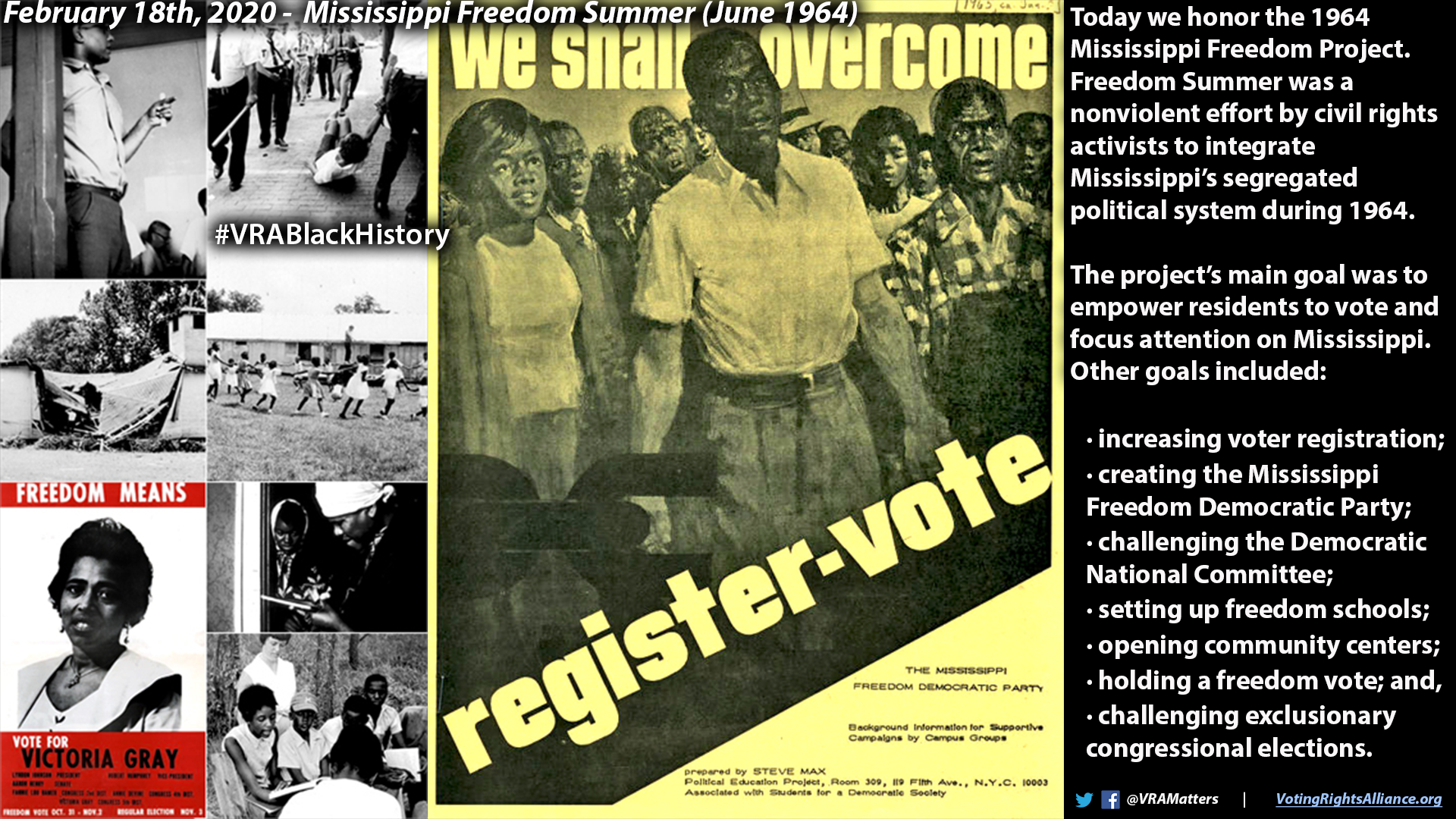 February 18 - Mississippi Freedom Summer (June 1964) 