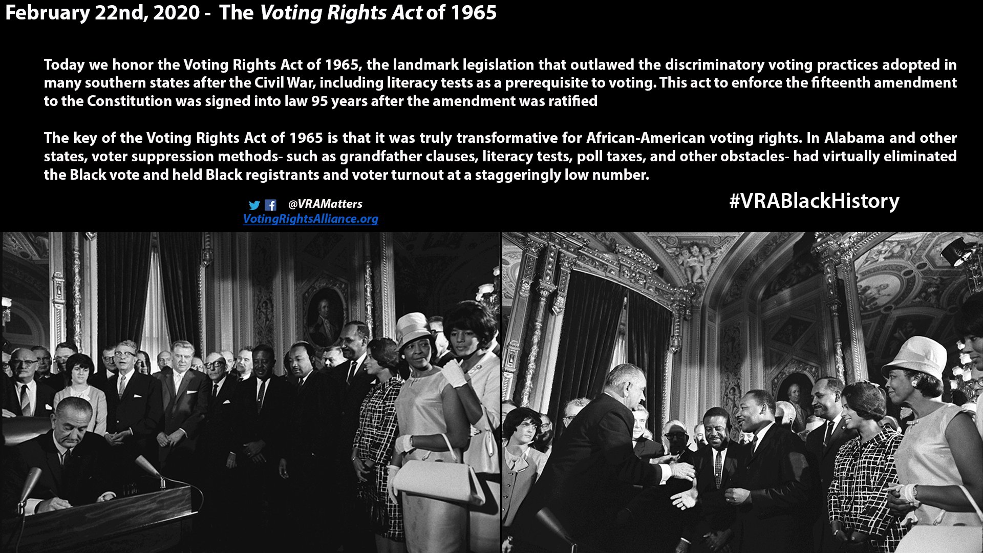 February 22 - The Voting Rights Act of 1965  