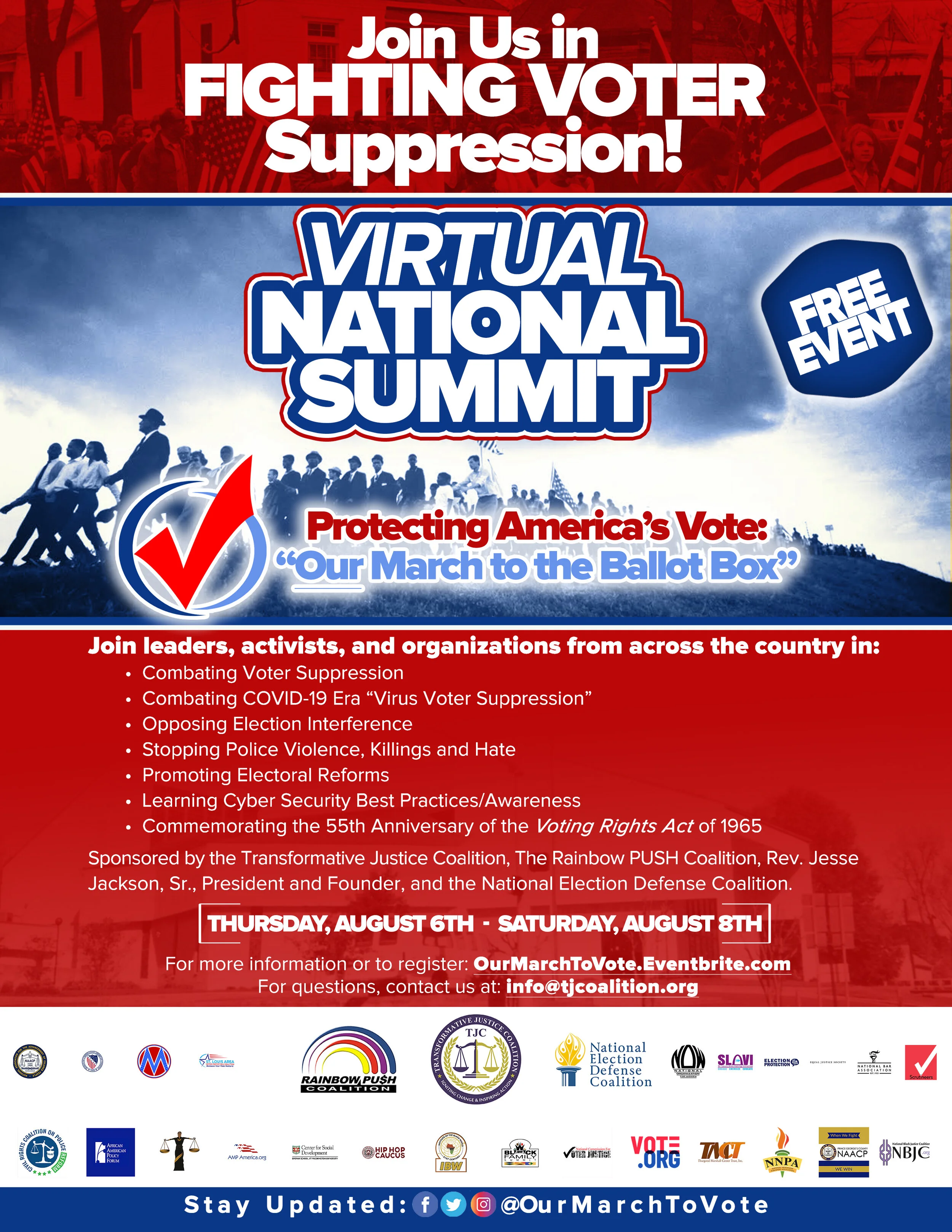 Register Now: OurMarchToVote.Eventbrite.com