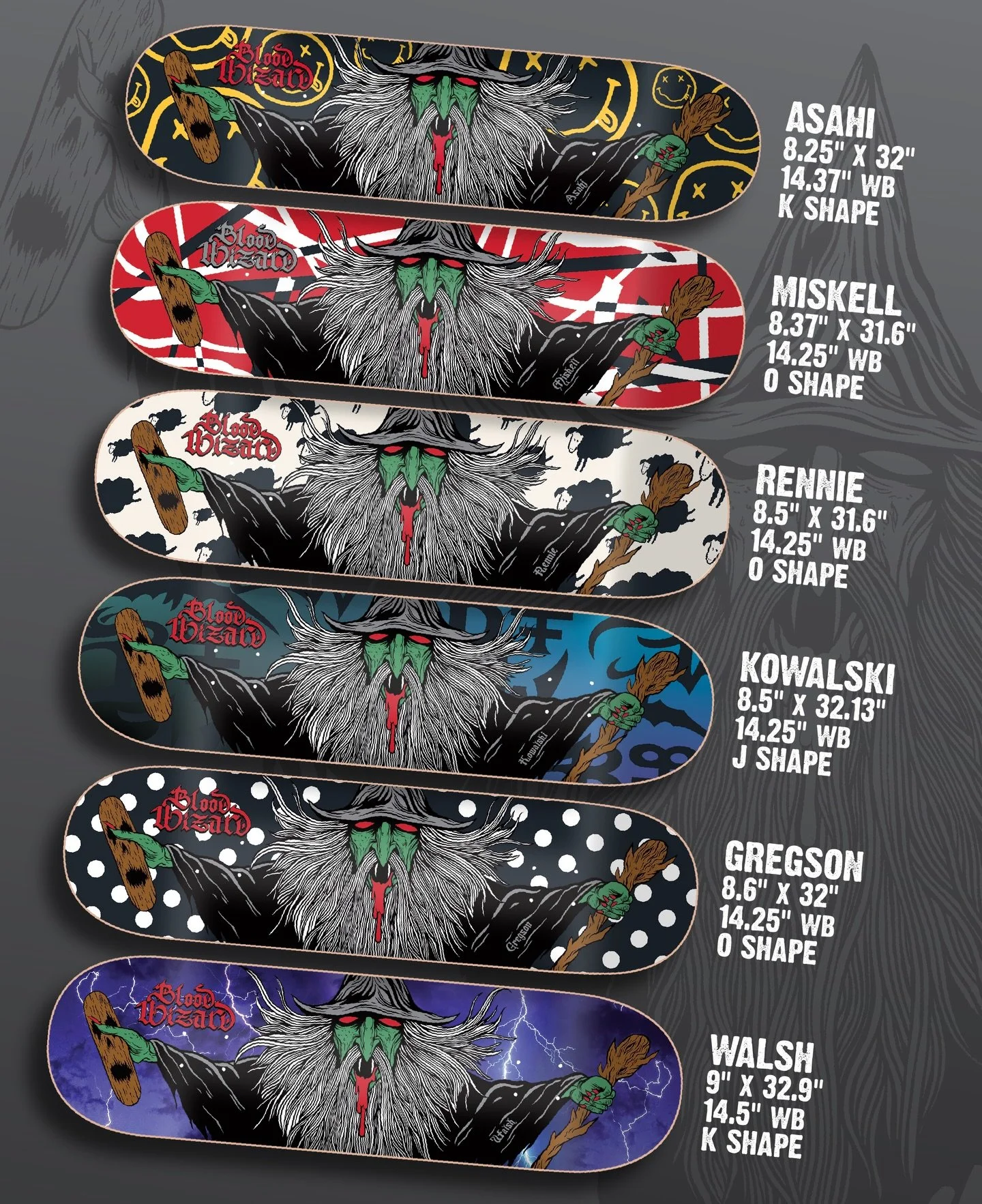 ⚔️ NEW OFFERINGS ⚔️
FLYING WIZARDS in shops and shop.bloodwizard.com

@asahikaihara 
@nolanmiskell 
@tristanrennie 
@kevin_kowalski 
@tweestopher 
@walshkyle 

Which one do you choose?
