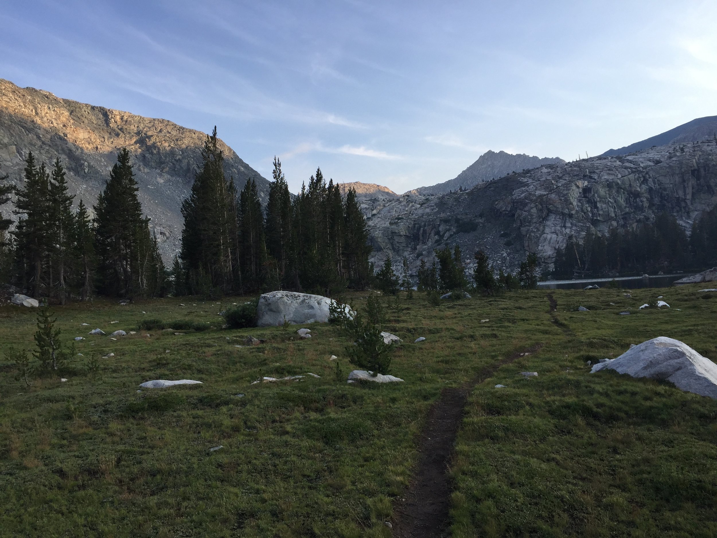Path to the lake from camp