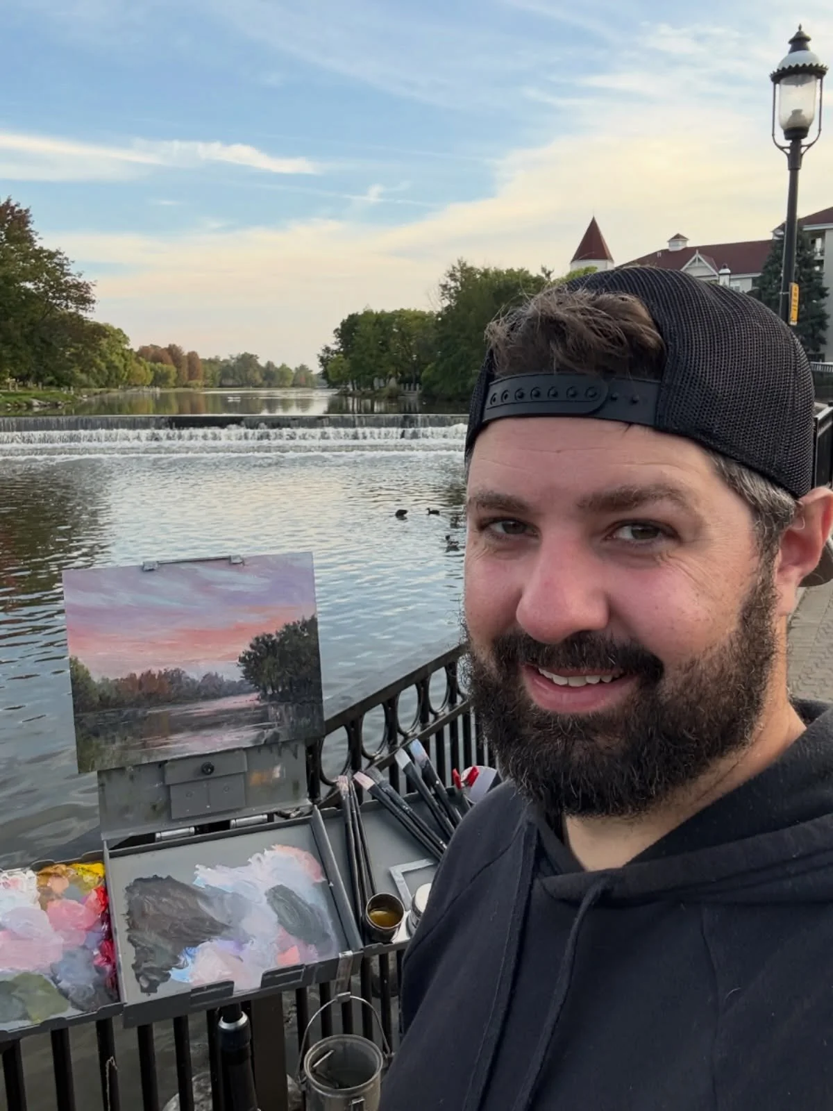 Up early, catchin&rsquo; light. Not a bad start to the day.

#waukeshaartcrawl #waukeshawi #midwestart #midwestartist #wisconsinartist #wisconsinart #landscapepainting