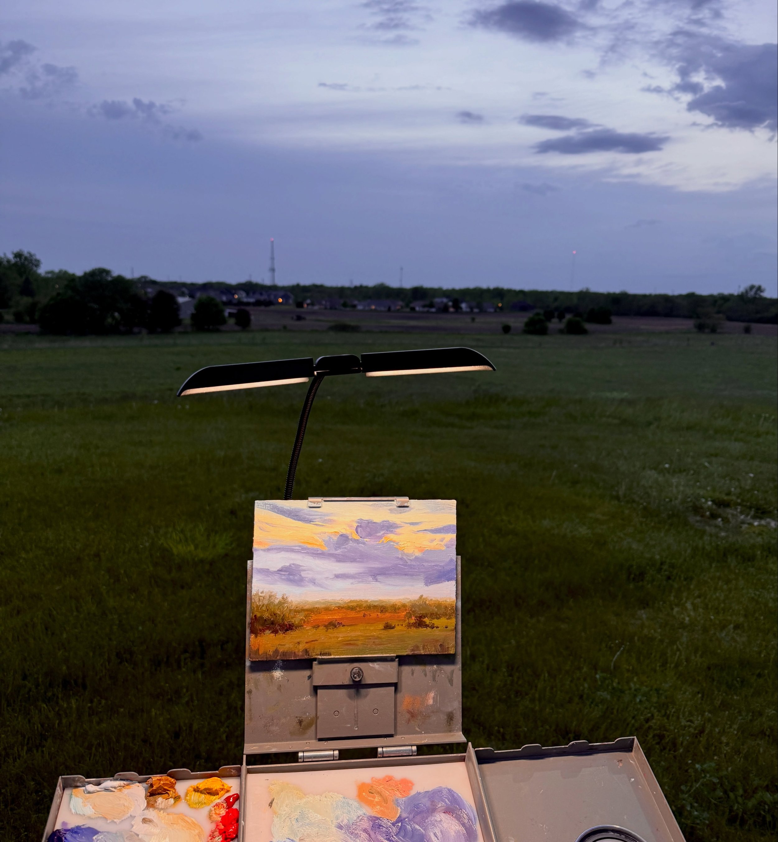 The ticks are bad this year. Sky was nice though.
#pleinair #oilpaint #landscape #midwestart #wisconsinart