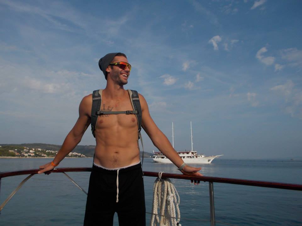Eating carbs and looking soft in Split, Croatia as a EuroAdventures tour guide.