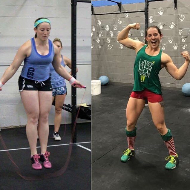 My CrossFit Transformation - Left: May 2015 Right: December 2016