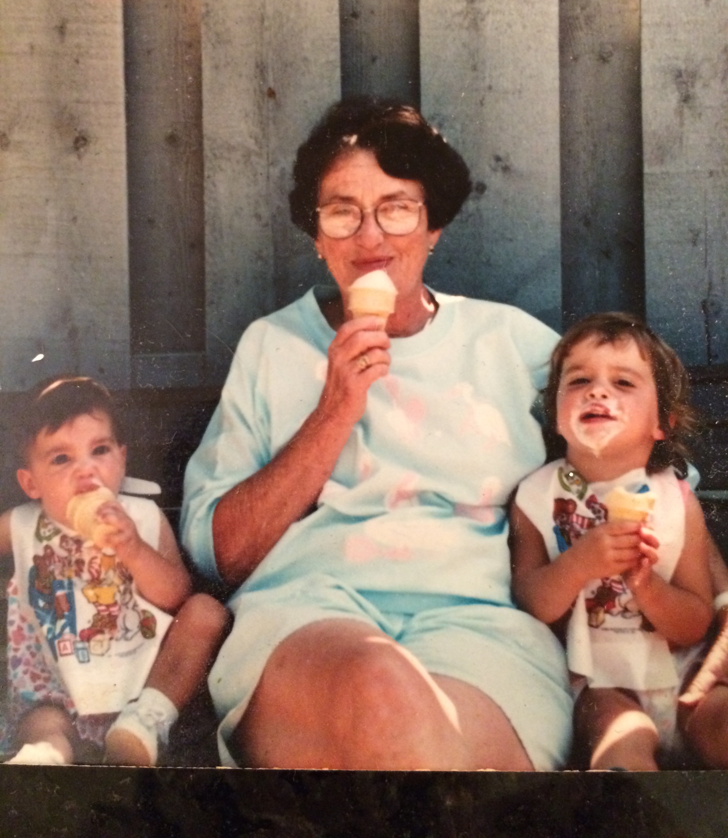 From left to right: Me, my Nana, & my sister Cristine at my grandparents' house at the Cape!