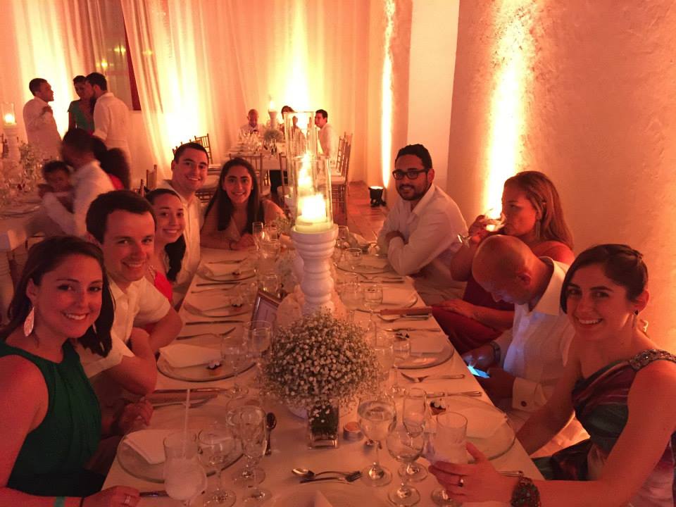 Family & friends at the wedding! Dinner wasn't served until after 11PM (WAY past my usual bedtime!)