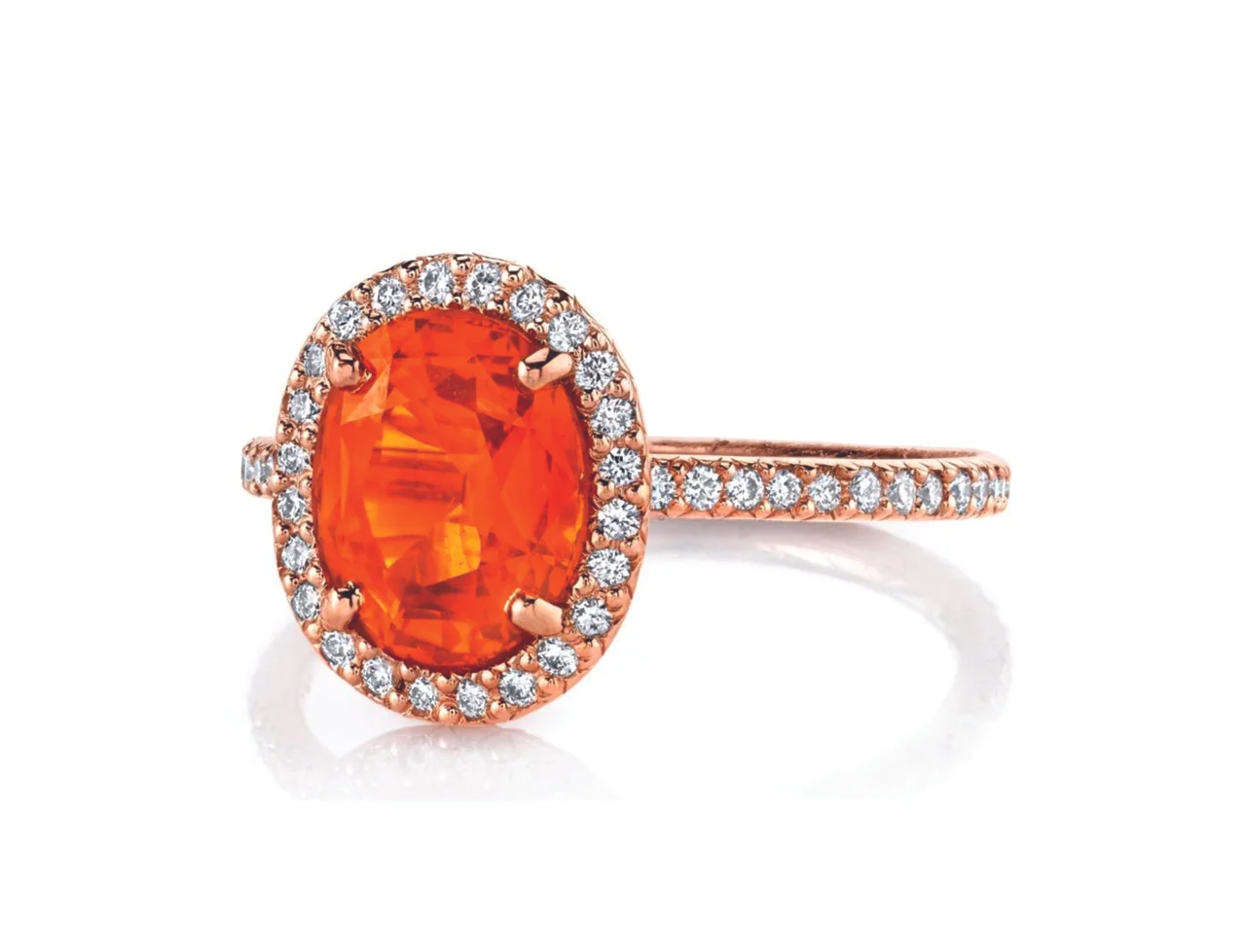 Rachel Orange Sapphire Ring