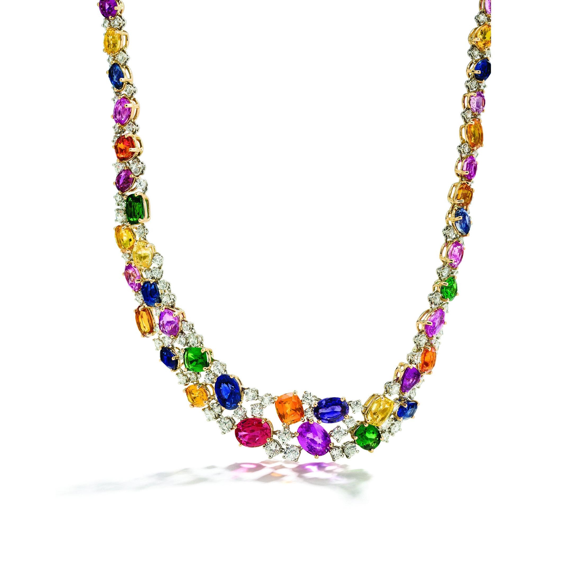 Victoria Multi Color Sapphire Necklace — Steiners Jewelry | San Mateo CA |  Quality Jewelry and Service