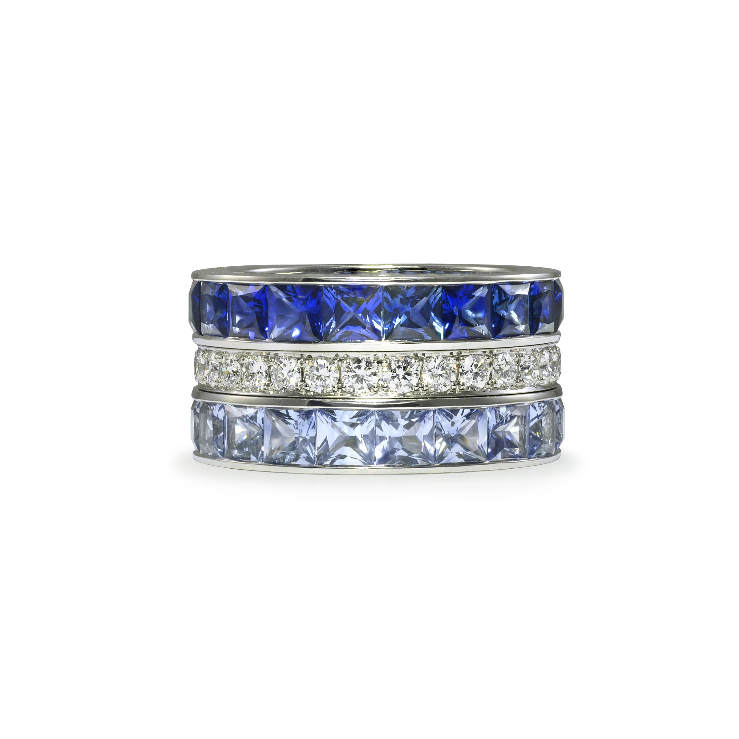 Serephina Triple Blue Sapphire Ring
