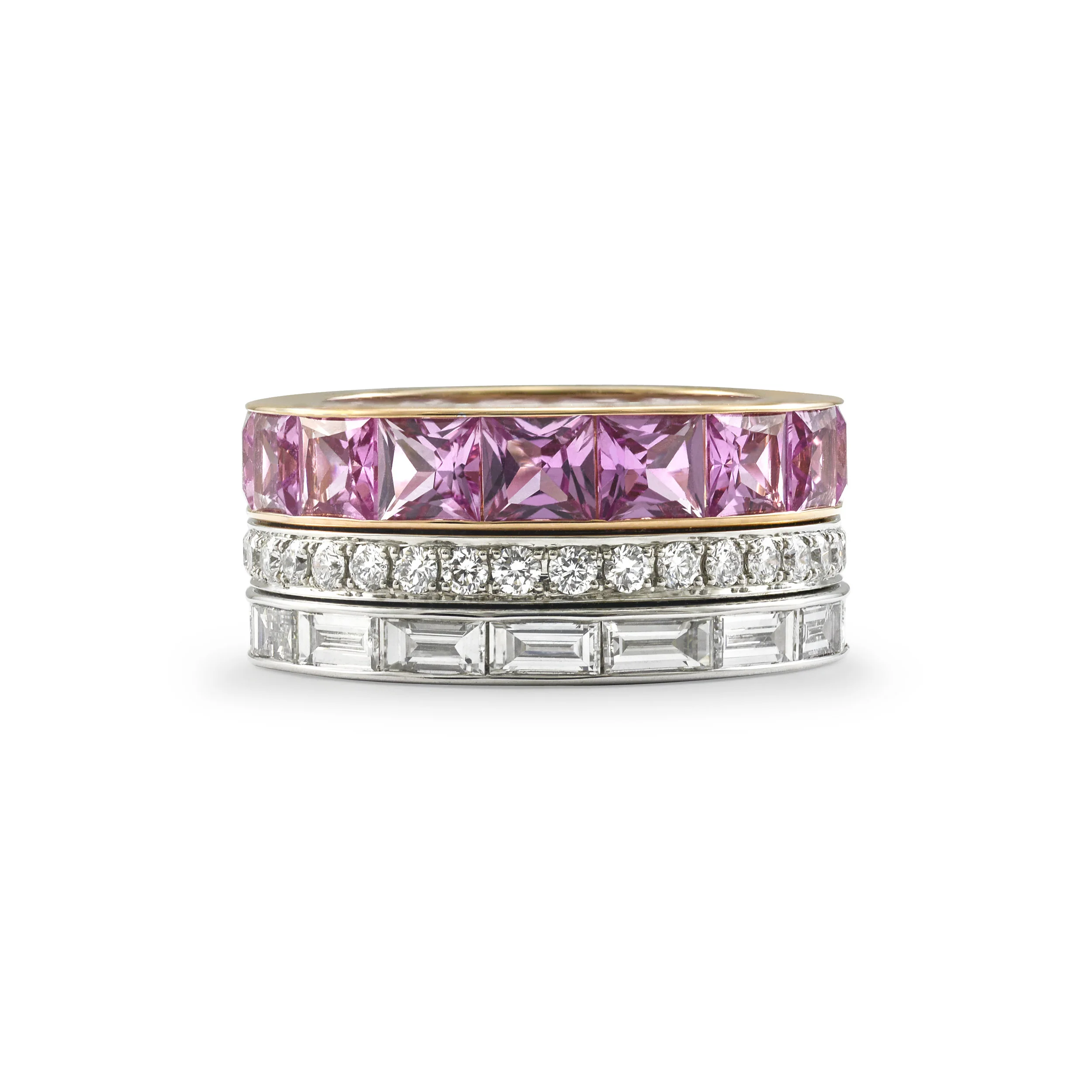 Adeline Triple Pink Sapphire Ring