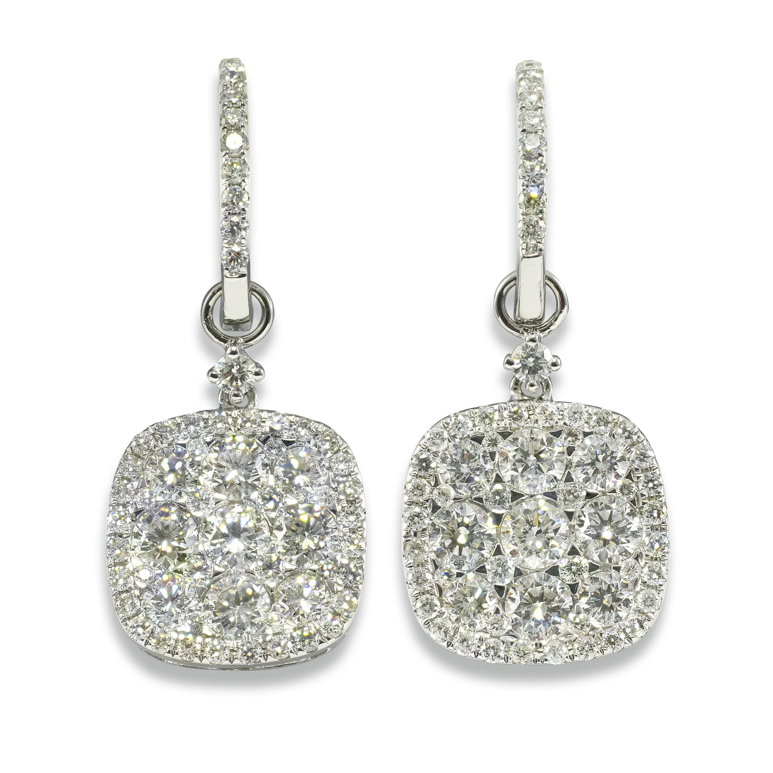 Joy Diamond Cluster Drop Earrings
