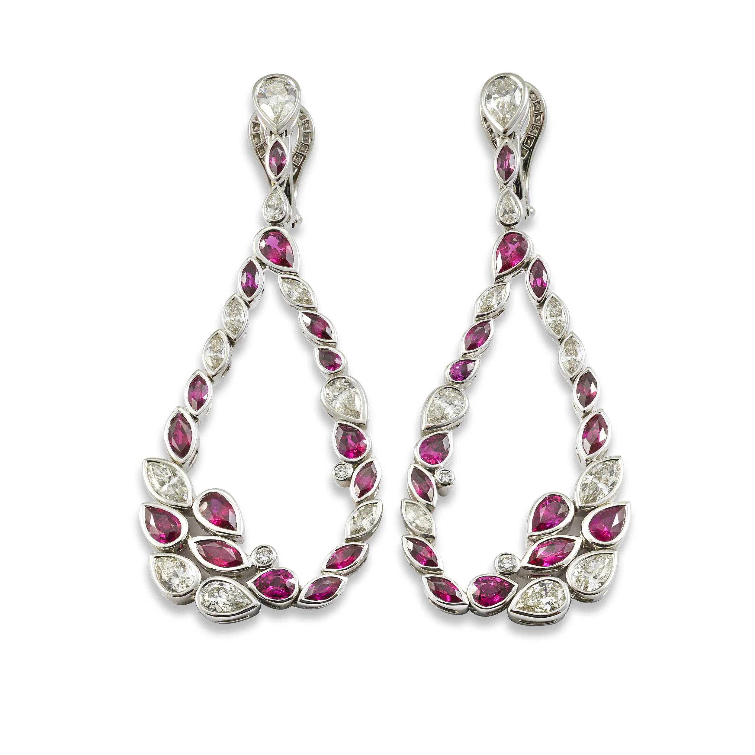 Dana Ruby and Diamond Earrings