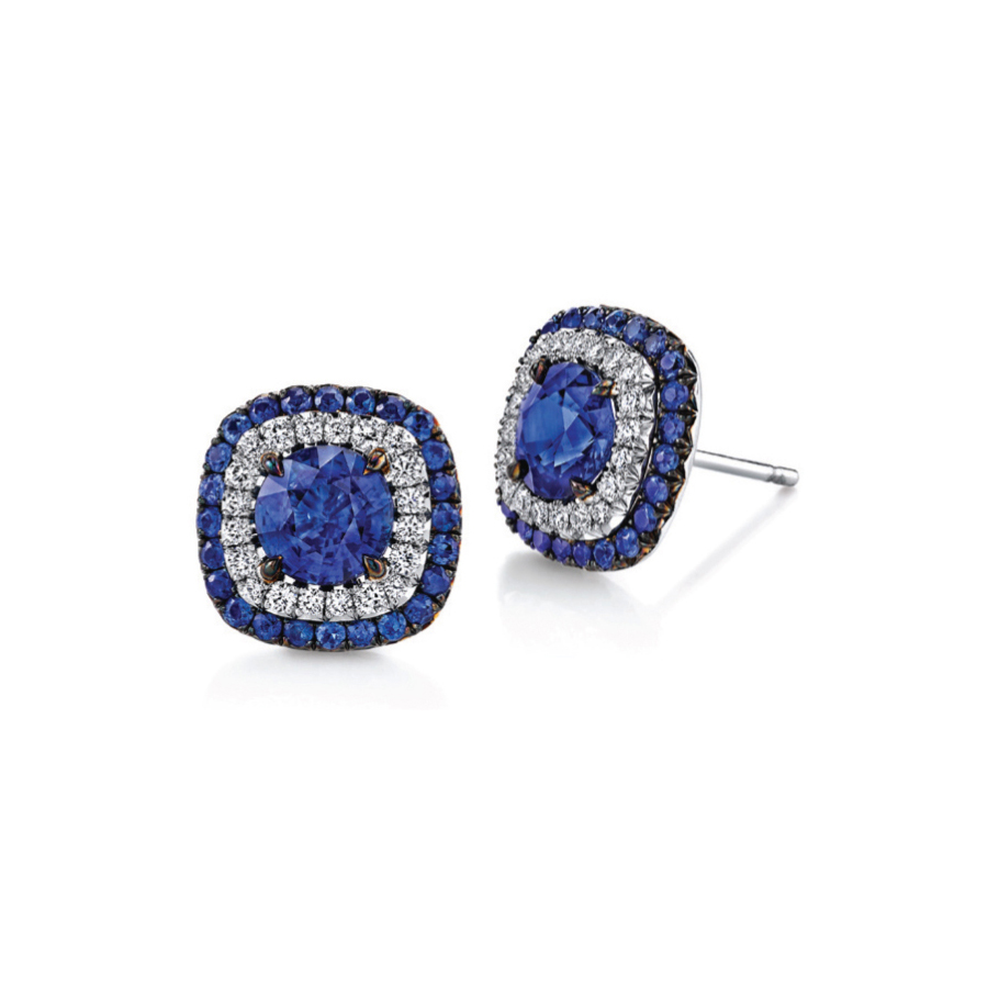 Carol Blue Sapphire Earrings