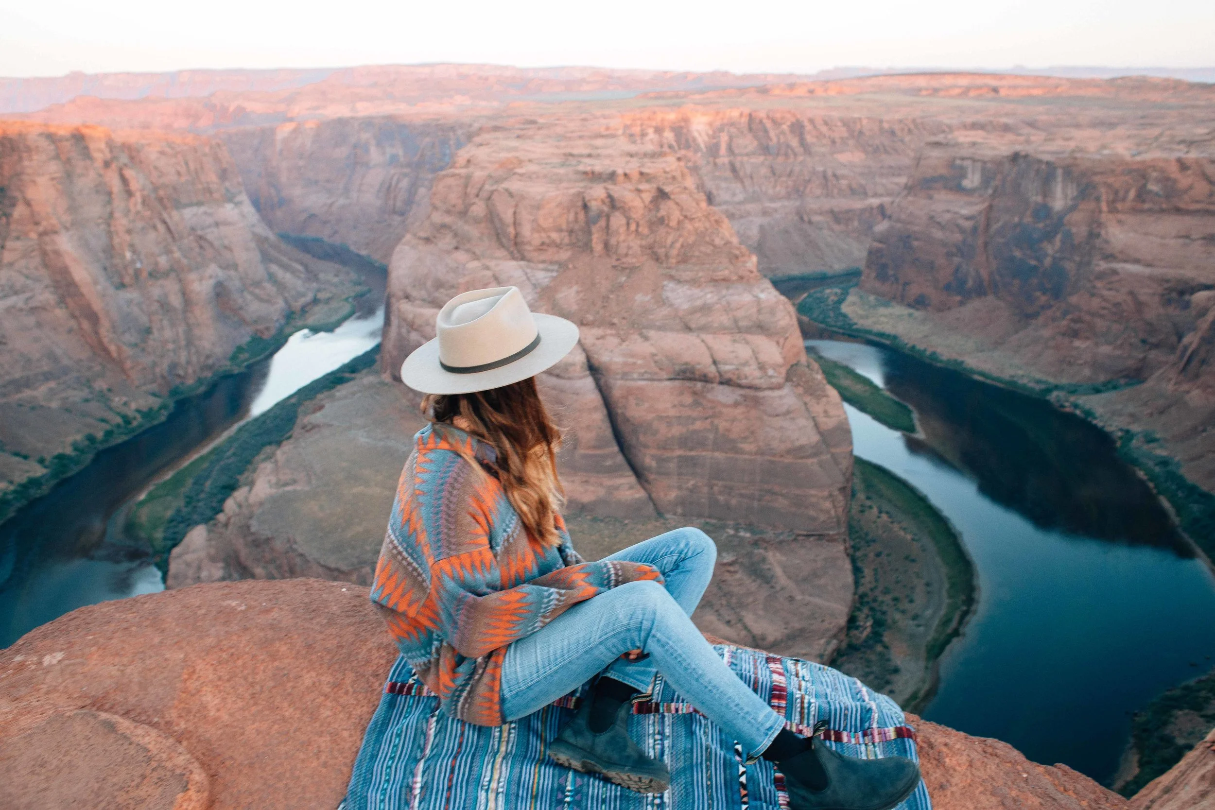 We stayed at St. George, Utah and left at 3AM to make it to sunrise over horseshoe bend at 6:20 AM. It was completely worth every minute lost of sleep to experience this place for sunrise. 