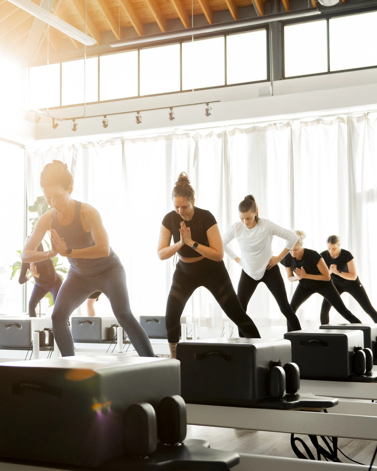The reformer room at Care·To Pilates