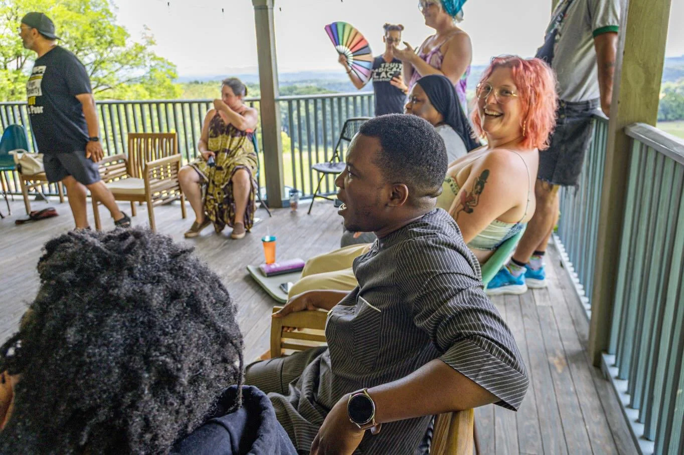 being on the hill is grounding work
breath work
healing work
loving work

for yourself
for your ancestors
the future of liberation for all  you&rsquo;re cared for by
the grounds and its keepers
the family you meet and welcome into your arms

you reme