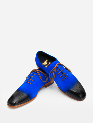 Royal Blue Waxed Oxfords by Strange Island — Strange Island
