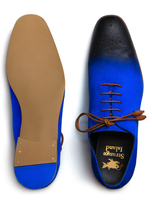 Royal Blue Waxed Oxfords by Strange Island — Strange Island display picture 1
