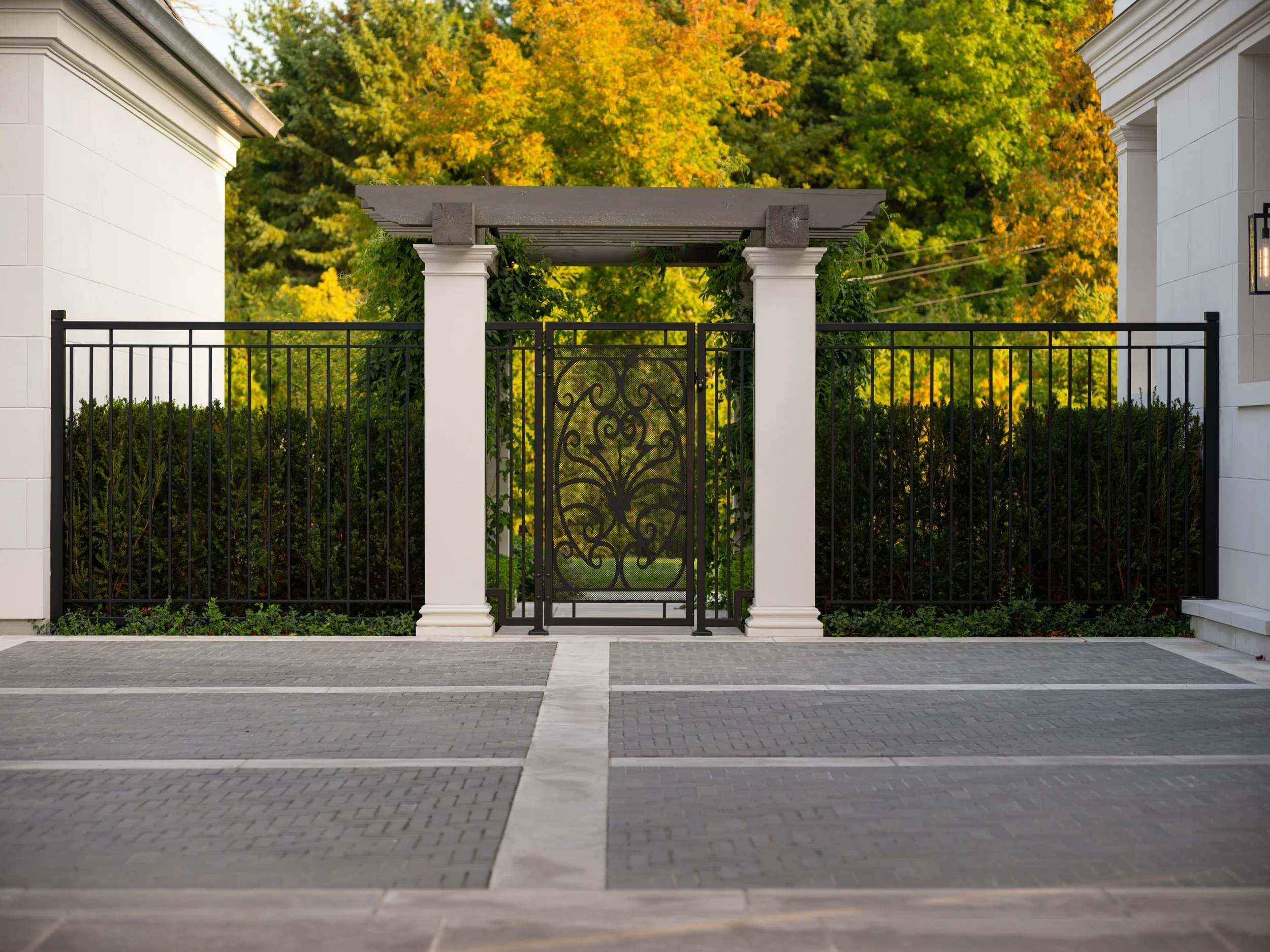 Toronto - Iron Gate Pergola - decorative fence.jpg