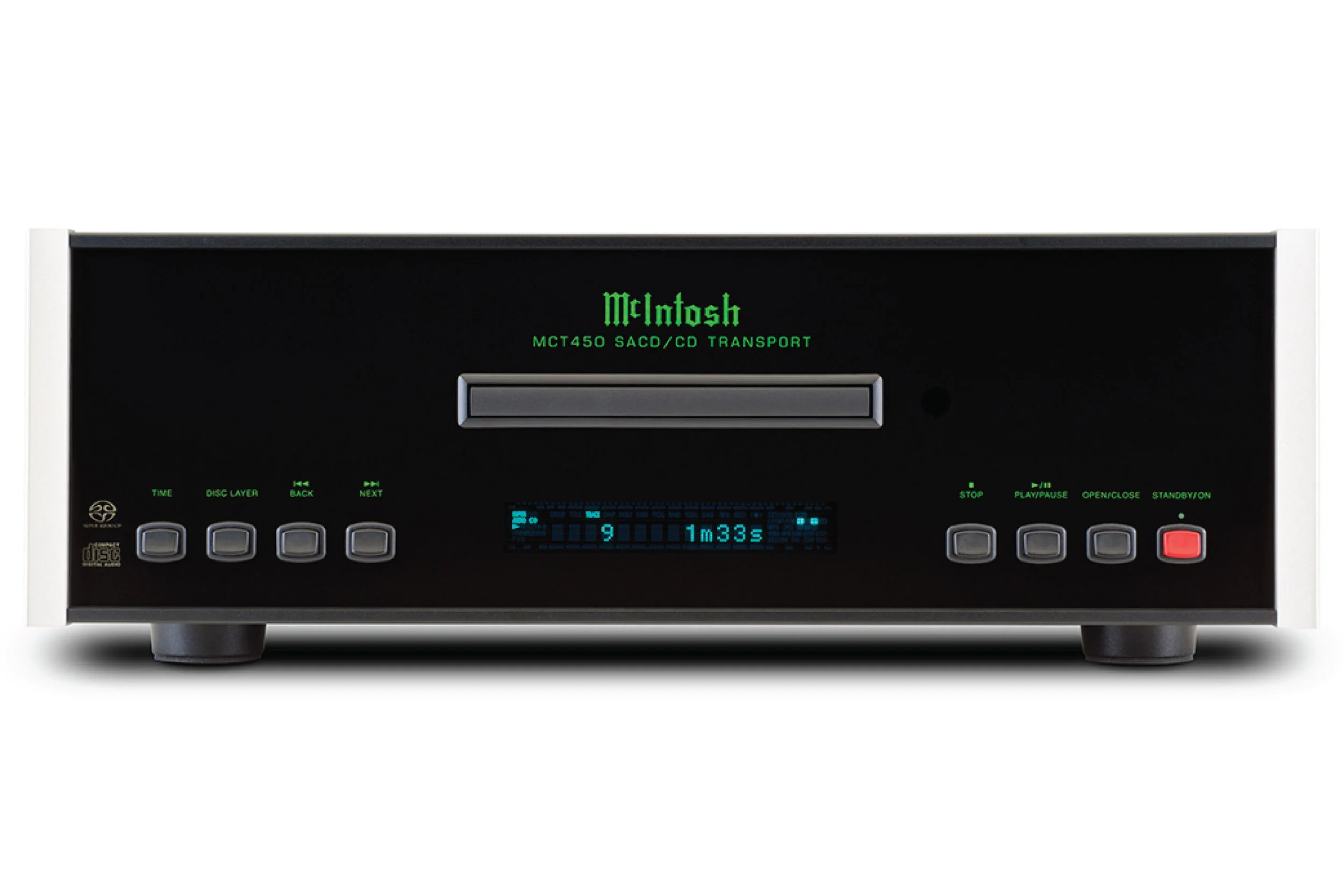 Mặt trước McIntosh MCT450 CD/SACD Transport