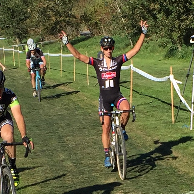 Jason getting edged at the line by Lars Vanderhaar (+like 4 laps) and Lars getting the DQ for taking his hands off the bars at the finish line. No one could get his number, so who knows who won?