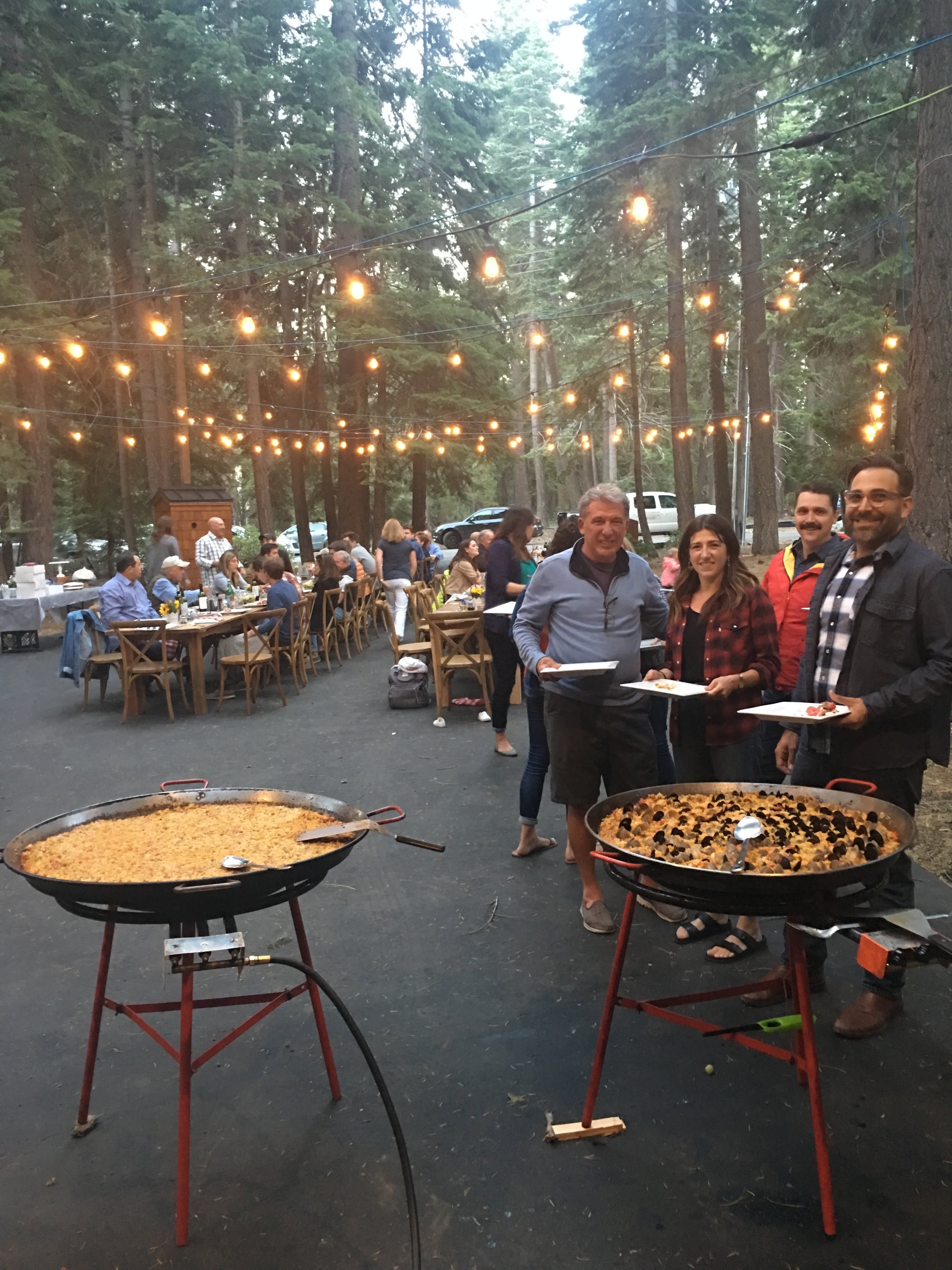 Birthday celebration in Lake Tahoe at their home in their driveway.