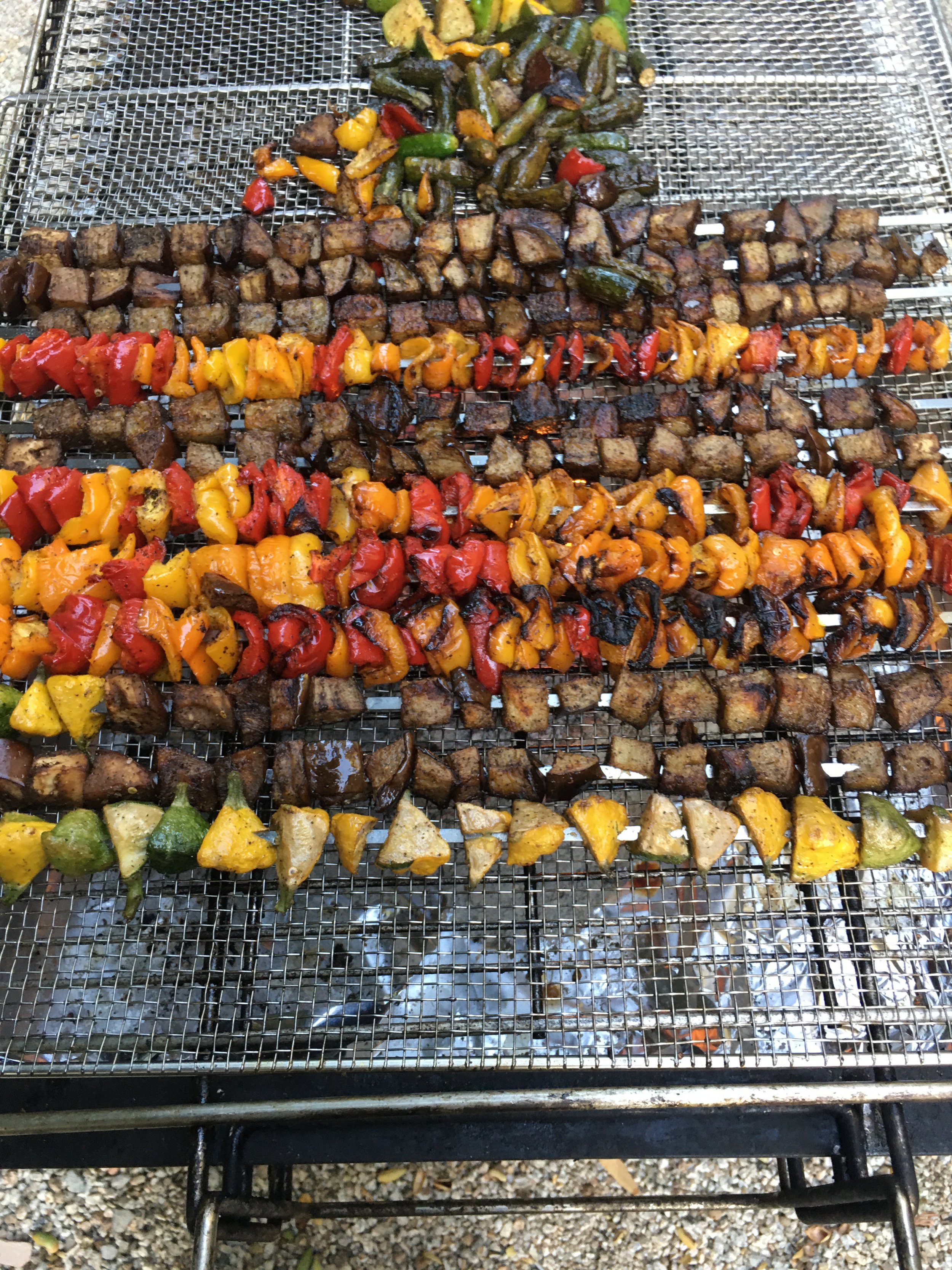 Grilled vegetables.