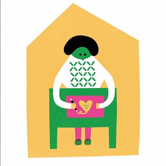 Stay home and draw a smiling face :) #hsinpingpan#illustration#draw#staysafe#stayhealthy