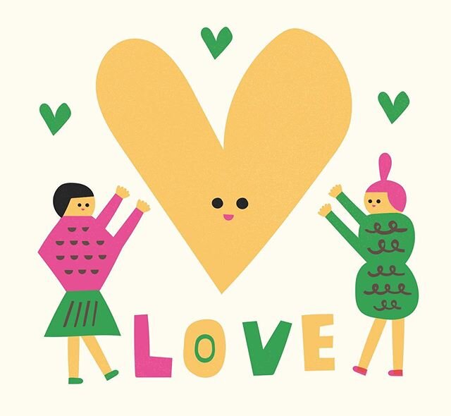 Big big love for you!❤️❤️❤️#hsinpingpan#monday#love#illustration