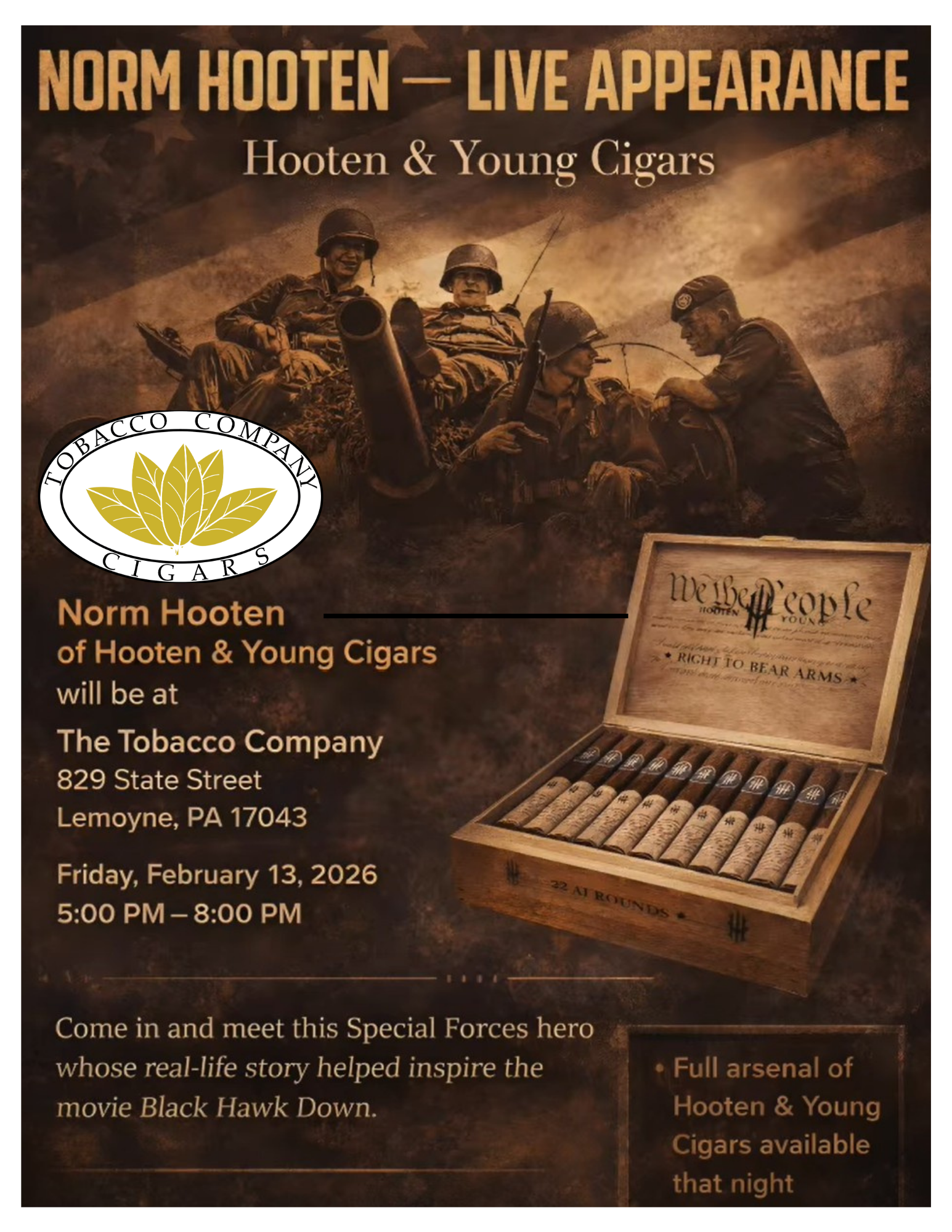 Norm Hooten of Hooten & Young Cigars at the Tobacco Company Cigars