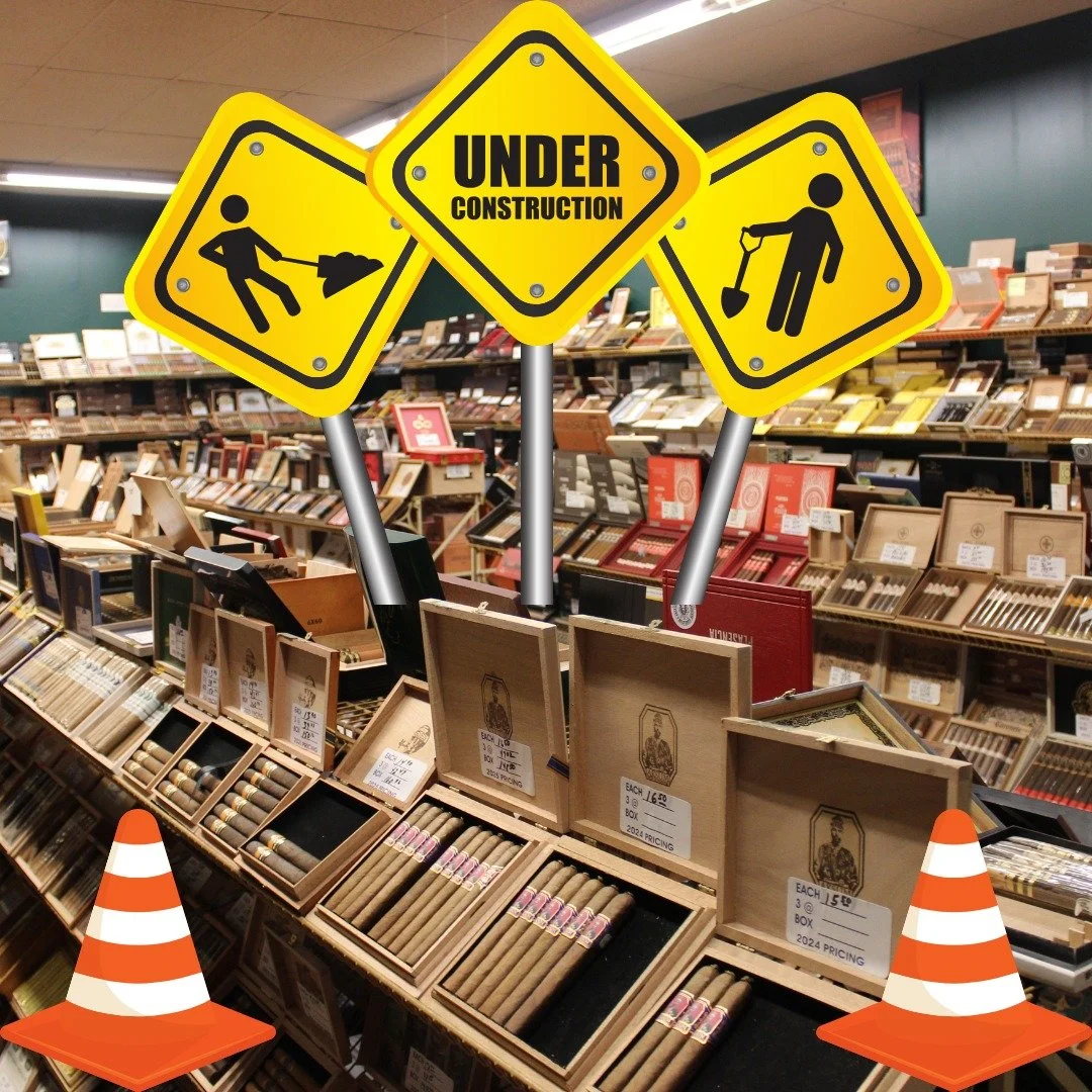 🚧 Stock up before Monday in Lemoyne!

On Monday, September 29, 2025, we are upgrading the shelving in our #StateStreetPlaza, #Lemoyne walk-in humidor so that we can further expand our huge selection of premium cigars. 

ℹ️ The shop and lounge will r