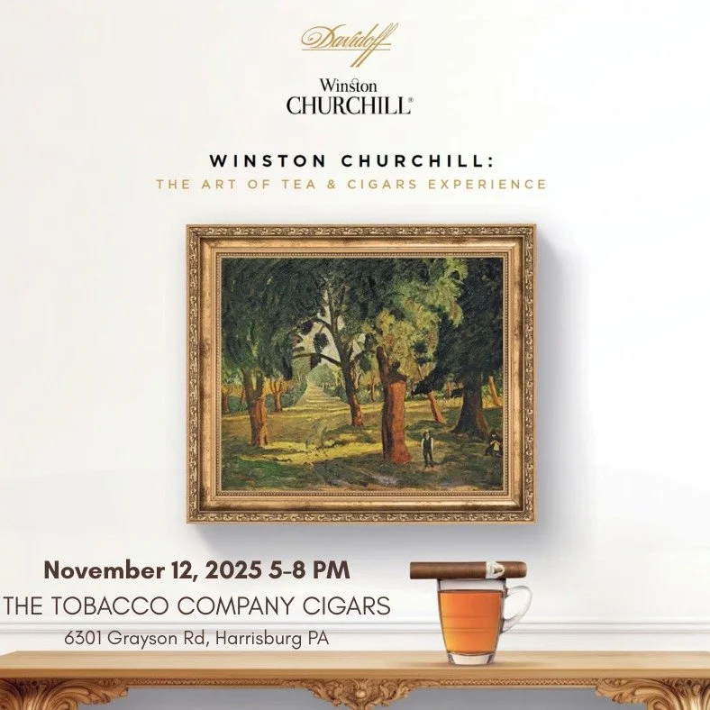 At the Tobacco Company Harrisburg THIS Wednesday, November 12, from 5 - 8 PM, step into the world of Winston Churchill, a man whose indomitable spirit and love for life left an indelible mark on history. Join us for an evening that pays homage to his