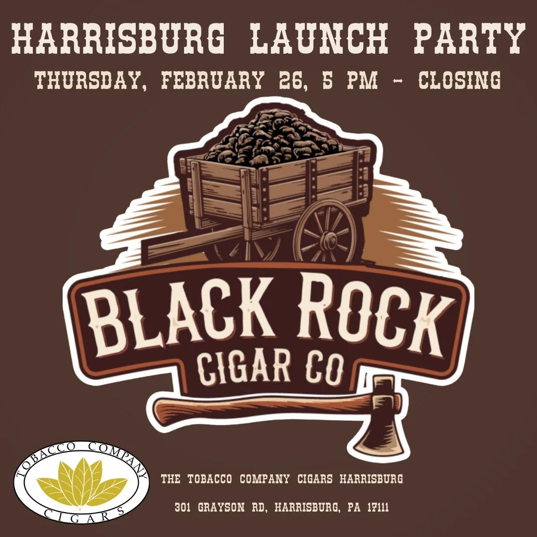 Meet the founders of @blackrockcigarco on #TCoThursday, February 26, 2026, starting at 5PM at our #Harrisburg location.

The Tobacco Company Cigars&rsquo; own Barry Ulsh and co-founder Jim Janovich will be launching the Black Rock Cigar Co. brand in 