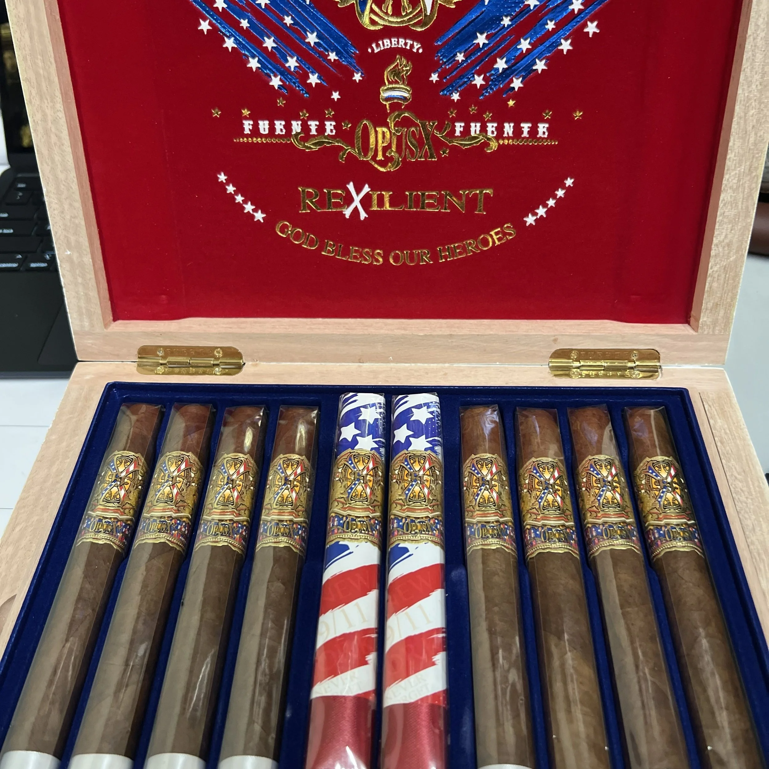 The special Fuente Fuente OpusX ReXilient is now at The Tobacco Company Cigars.

Next week "will mark 25 years since the September 11th terrorist attacks on New York City and the Pentagon. As a solemn tribute, Arturo Fuente Cigar Co. has created