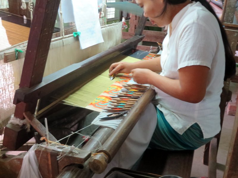 The skilled women making silk