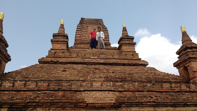 Iain clambered up to get a better view. A local showed him the best way to climb. I didn't try!